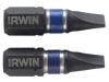 IRWIN Impact Screwdriver Bits Slotted 5.5 x 25mm Pack of 2