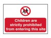 Scan Children Prohibited From Entering Site - PVC Sign 600 x 400mm