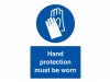Scan Hand protection must be worn PVC A5 Sign