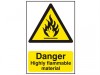Scan Danger Highly Flammable Material - PVC (200 x 300mm)