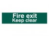 Scan Fire Exit Keep Clear (text Only) - PVC (200 x 50mm)