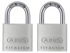 ABUS Mechanical 64TI/30mm TITALIUM Padlock Carded Twin Pack