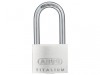 ABUS Mechanical 64TI/40mm TITALIUM Padlock 40mm Long Shackle Carded
