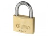 ABUS Mechanical 65IB/50mm Brass Padlock Stainless Steel Shackle Keyed Alike 42406