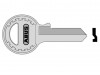 Abus 65/30 Old Profile Key Blank