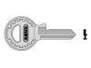 Abus 65/15 Right Hand Key Blank 09328