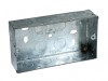 Axiom Electrical Metal Twin Socket Box 25mm (Pack 10)