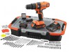 Black & Decker EGBL188BAST Hammer Drill 18V 2 x 1.5Ah Li-ion + Accessory Set