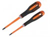 Bahco Insulated ERGO Combi Screwdriver Twin Pack PZ1/SL5 & PZ2/SL6