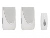 Byron BY212F Wireless Doorbell Kit with Portable & Plug In Flashing Chimes 100m