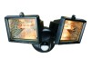 Byron ES120/2 Twin Halogen Floodlight With PIR Black 150 Watt
