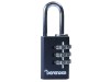 DEFENDER Black Diecast Combination Padlock 20mm