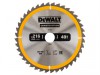 DEWALT Stationary Construction Circular Saw Blade 216 x 30mm x 40T ATB/Neg