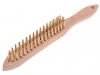 Faithfull 680/B3 Brass Wire Scratch Brush - 3 Row