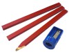Faithfull Carpenters Pencils Red(3)+sharp Crd