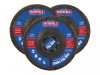 Faithfull Zirconia Abrasive Jumbo Flap Disc 115 x 22mm 80 Grit (3 Pack)