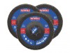 Faithfull Zirconia Abrasive Jumbo Flap Disc 125 x 22mm 40 Grit (3 Pack)