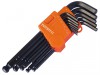 Faithfull Ball End Hexagon Key Long Arm Set of 13 Metric (1.3-10mm)
