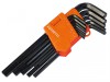 Faithfull Hex Key Long Arm Set of 13 Metric (1.3-10mm)