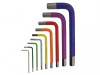 Faithfull Hex Key Coloured Arm Set of 9 Metric