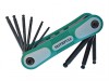 Faithfull Folding Hex Key Set 9 Ball End A/F