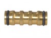 Faithfull Brass 2-Way Hose Coupling 12.5mm (1/2in)