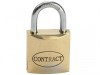 Faithfull Contract Padlock Brass 20mm