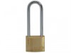 Faithfull Brass Padlock 40mm Long Shackle 3 Keys