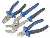 Faithfull Chrome Vanadium Soft Grip Plier Set 3 Piece