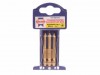 Faithfull Pozi 1 Titanium Screwdriver Bits 25mm Length Pack of 3