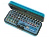 Faithfull Screwdriver Bit Set in Metal Case 37 Piece