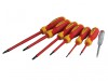 Faithfull VDE Soft Grip Screwdriver Set of 7 SL/PZ/Tester