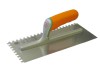 Faithfull Adhesive Trowel Serrated Edge - Soft Grip Handle