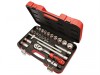 Faithfull Socket Set of 24 Metric 1/2in Square Drive