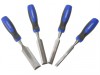 Faithfull grip chisel set 4pc + leather roll