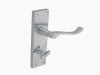 Forge Backplate Handle Bathroom - Scroll Chrome Finish 150mm