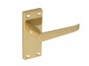 Forge Backplate Handle Latch - Straight Victorian Brass Finish 102mm