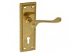 Forge Backplate Handle Lock - Georgian Brass 152mm