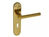 Forge Backplate Handle Lock - Modular Brass Finish