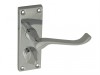 Forge Backplate Handle Privacy - Scroll Chrome Finish 102mm