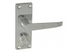 Forge Backplate Handle Privacy - Straight Chrome Finish 102mm