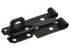 Forge Hasp & Staple - Wire Black Powder Coated 100mm