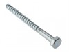 ForgeFix Coach Screw Hexagon Head Single Thread ZP M8 x 100mm Bag 10