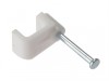 ForgeFix Cable Clip Flat White 0.75mm Box 100