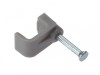 ForgeFix Cable Clip Flat Grey 4.00mm Box 100