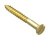 ForgeFix Wood Screw Slotted CSK Brass 1in x 4 Forge Pack 35