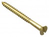 ForgeFix Wood Screw Slotted CSK Brass 2.1/2in x 12 Forge Pack 4