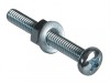 ForgeFix Machine Screw Pozi Pan Head ZP M4 x 30mm Forge Pack 12