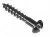 ForgeFix Wood Screw Slotted Round Head ST Black Japanned 1in x 10 Forge Pack 15