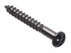 ForgeFix Wood Screw Slotted Round Head ST Black Japanned 1.1/2in x 10 Forge Pack 8